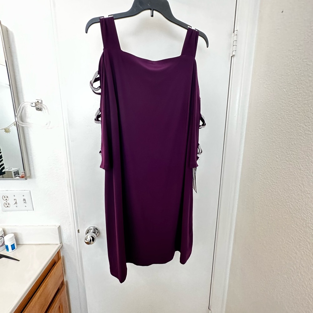 EPC Dark Purple Dress with cut out sleeves